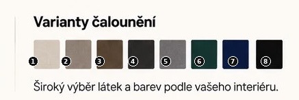 AURORA varianty čalounění