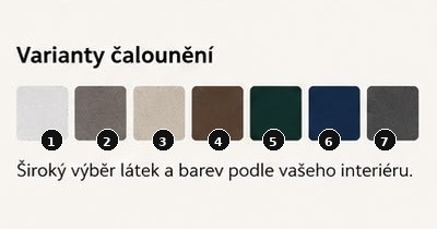 BELLA varianty čalounění